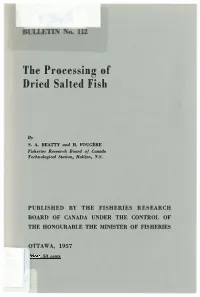 The Processing of Dried Salted Fish