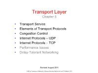 Transport Layer Chapter 6
