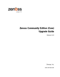 Zenoss Community Edition (Core) Upgrade Guide