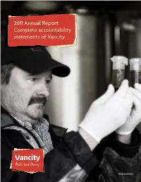 2011 Annual Report Complete Accountability Statements of Vancity