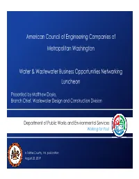 Department of Public Works and Environmental Services Working for You!