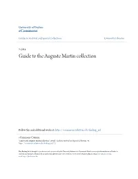 Guide to the Auguste Martin Collection