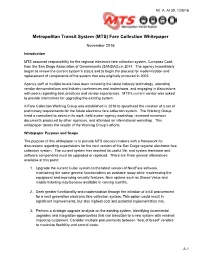 Metropolitan Transit System (MTS) Fare Collection Whitepaper