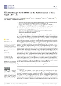 Portable Through Bottle SORS for the Authentication of Extra Virgin Olive Oil