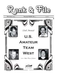 U.S. Amateur Team West 5 TACTICS ) Where Web- IBAR INVITATIONAL