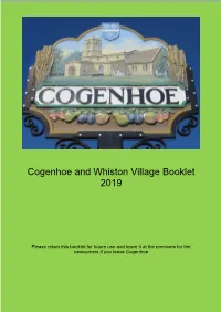 Cogenhoe and Whiston Village Booklet 2019