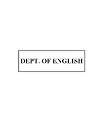 Dept. of English List of New Courses