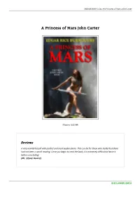 Find Ebook &gt; a Princess of Mars John Carter