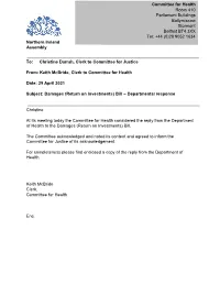 Keith Mcbride, Clerk to Committee for Health