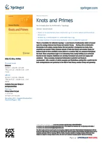 Knots and Primes an Introduction to Arithmetic Topology Series: Universitext