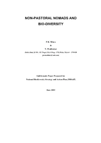 Non-Pastoral Nomads and Biodiversity Sub-Thematic BSAP