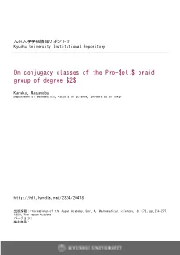 On Conjugacy Classes of the Pro-$Ell$ Braid Group of Degree $2$