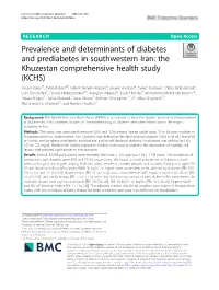 Prevalence and Determinants of Diabetes and Prediabetes In