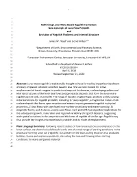 Rethinking Lunar Mare Basalt Regolith Formation: 4 New Concepts of Lava Flow Protolith 5 and 6 Evolution of Regolith Thickness and Internal Structure 7 8 James W