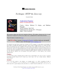 Technique: HTTP the Java Way