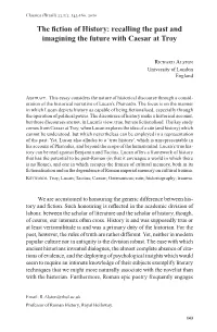 The Fiction of History: Recalling the Past and Imagining the Future with Caesar at Troy