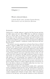 Chapter 7 High CHOLESTEROL