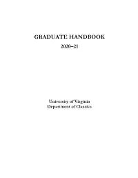Graduate Handbook