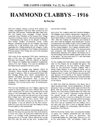 Hammond Clabbys – 1915