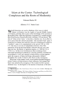 Islam at the Center: Technological Complexes and the Roots of Modernity