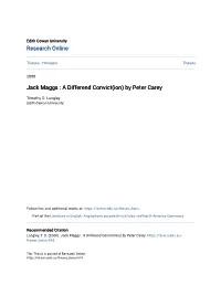 Jack Maggs : a Differend Convict(Ion) by Peter Carey