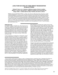 Long-Term Success of Stump Sprout Regeneration in Baldcypress