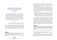 Ordering Divine Knowledge in Late Roman Legal Discourse