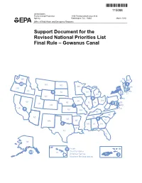 Support Document for the Revised National Priorities List Final Rule for the Gowanus Canal Site