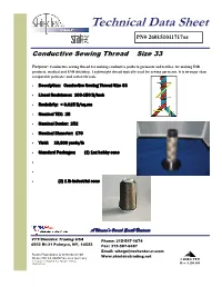 Technical Data Sheet PN# 260151011717Oz