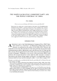 The North Kalimantan Communist Party and the People's Republic Of