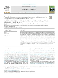 Variability in Macroinvertebrate Community Structure and Its