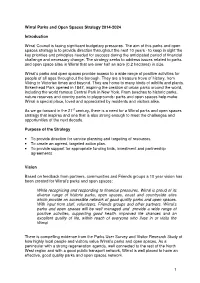 1 Wirral Parks and Open Spaces Strategy 2014-2024 Introduction
