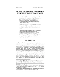 10. the Problem of the Poor in Nineteenth Century Europe