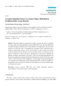 Acoustic Emission Source Location Using a Distributed Feedback Fiber Laser Rosette