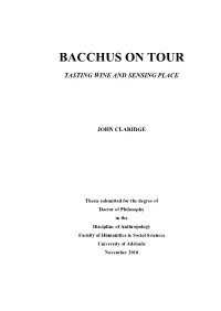 Bacchus on Tour