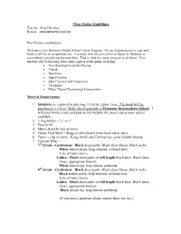 Class Guitar Guidelines Teacher: Sean Hartmetz E-Mail: Sean.Hartmetz@Lcps.Org