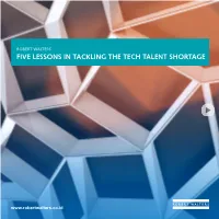 Five Lessons in Tackling the Tech Talent Shortage