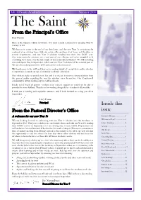 From the Principal's Office