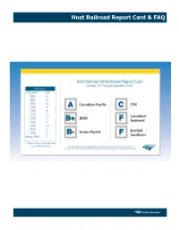 Host Railroad Report Card &