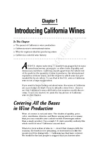 Introducing California Wines