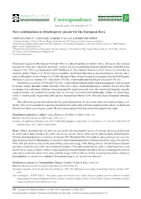 New Combinations in Struthiopteris Spicant for the European Flora