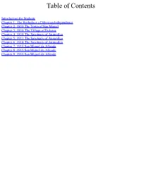 Table of Contents