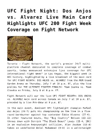 UFC Fight Night: Dos Anjos Vs