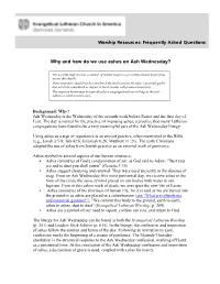 Why and How Do We Use Ashes on Ash Wednesday?
