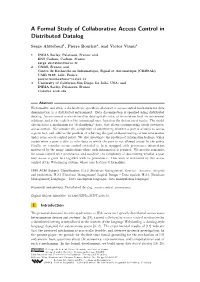 A Formal Study of Collaborative Access Control in Distributed Datalog