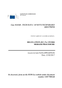 Case M.8248 - TECH DATA / AVNET's TECHNOLOGY SOLUTIONS