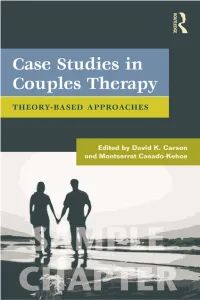 Case Studies in Couples Therapy: Theory-Based Approaches