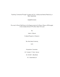 Exploring Community Through Literature and Life: Adolescents Identity Positioning in Rural Appalachia