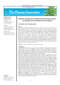Isolation, Purification and Physicochemical Parameters Of