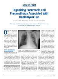 Organizing Pneumonia and Pneumothorax Associated with Daptomycin Use